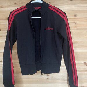 Black And Red Zip Up Jacket